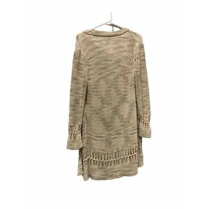 Chico's Cream Tan Open Duster Cardigan Sweater Size 00 Soft Knit